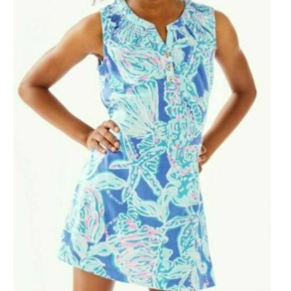 Lilly Pulitzer Mini Essie dress Blue Haven Into the Deep Size large